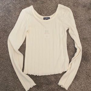 White long sleeve top